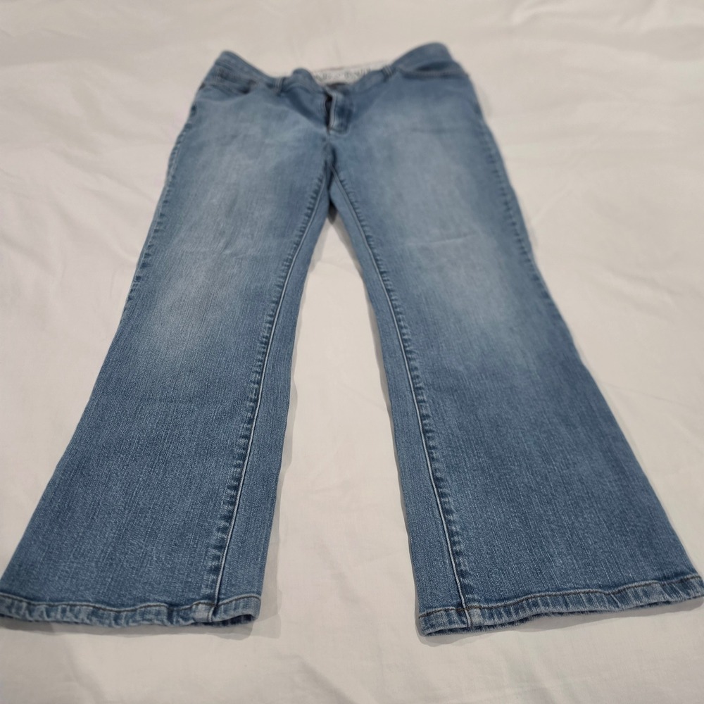 Lands' End Jeans Women 12P Blue Excellent Bootcut Modern Waist Medium Wash